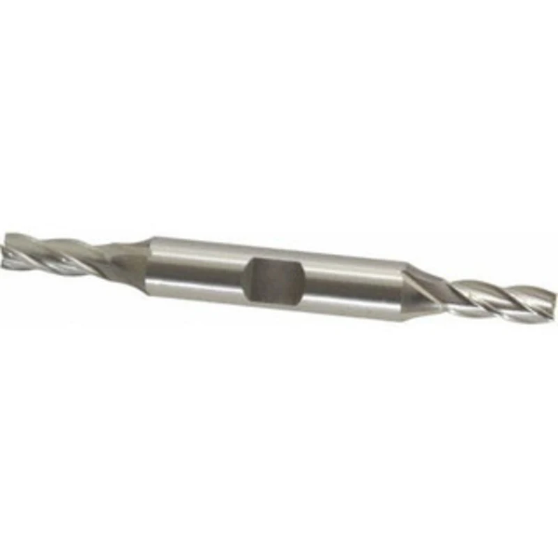 OSG 15/64, 5/8 LOC, 3/8 Shank Diam, 3-3/8 OAL, 4 Flute, Cobalt Square End Mill Double End, Uncoated, Spiral Flute, 30...